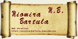 Miomira Bartula vizit kartica